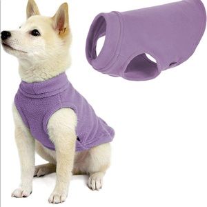 NWT Gooby Stretch Fleece Vest Dog Sweater Lavender Small Warm Pullover Fuzzy